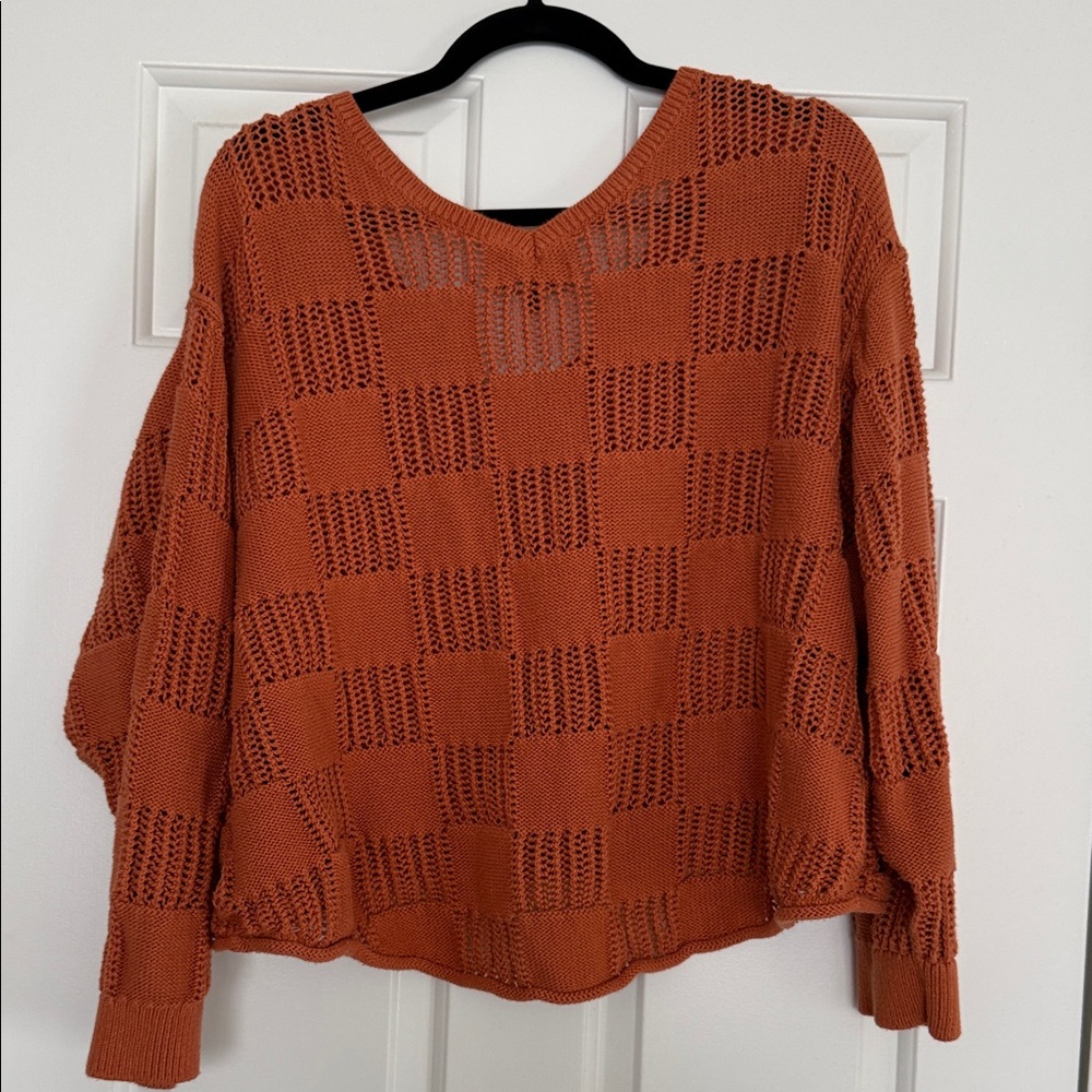 Vans Orange V-Neck Sweater - Picture 5 of 6